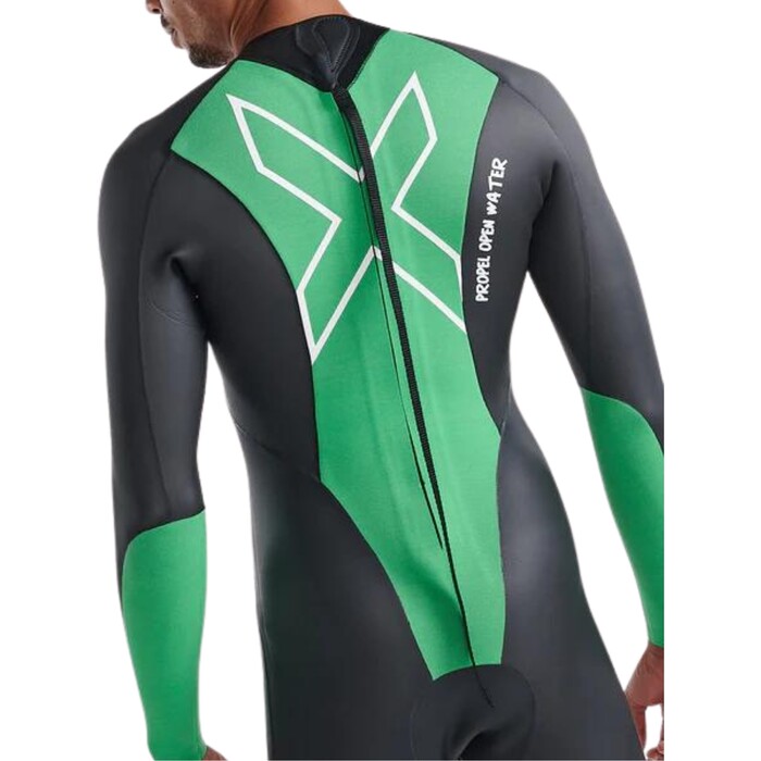 2024 2XU Mnner Propel Open Water Swim Neoprenanzug MW7144c - Black / Bright Green